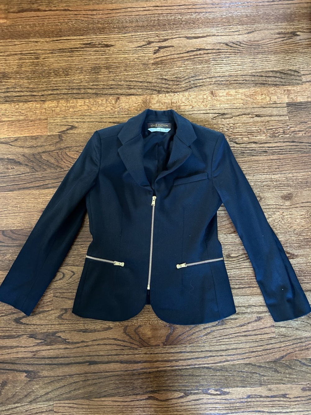 Louis Vuitton Uniforms Black Women's Zip-Front Blazer Jacket
